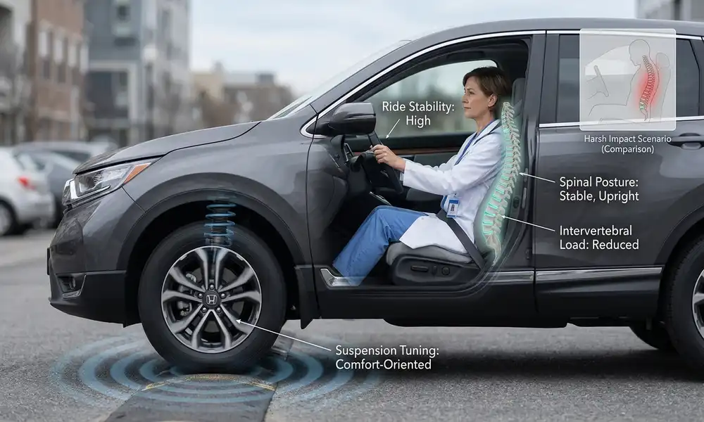 Honda CR-V health review - suspension impact on human spine