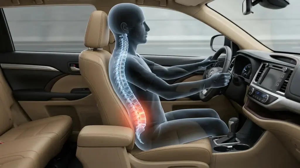 driver spine posture in suv 