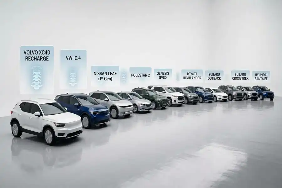 vehicles arranged in studio 2026